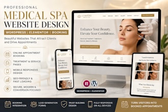 design medical spa website cosmetic clinic wordpress website with booking