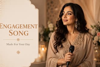 write and sing your arabic engagement, love or wedding song and specials
