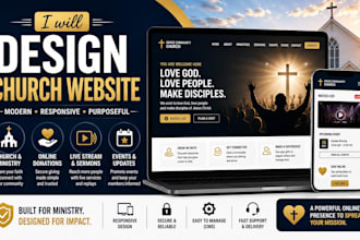 design church website, ministry website, nonprofit website donations wordpress