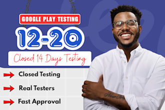 test app for google play closed testing, 14 days app testing with 12 app testers