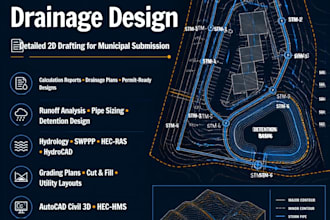 do stormwater calculation report drainage report site grading civil utility