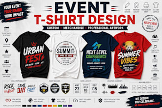 design event merchandise custom apparel graphics t shirt artwork