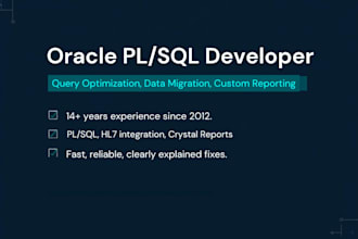 optimize, fix and troubleshoot your oracle pl sql queries and procedures