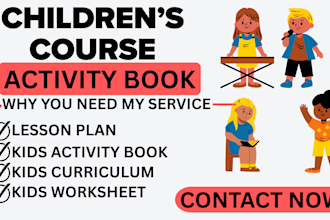 ghostwrite children course curriculum and printable kids activity book content
