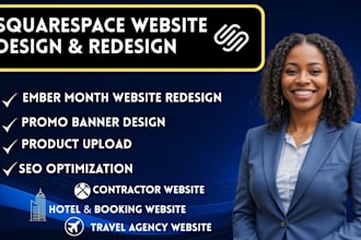 design square space website redesign for contractors, travel agency, nonprofit