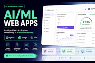 develop ai ml web app using python and machine learning