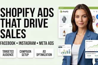 setup shopify ads facebooks ads and meta ads campaign to boost shopify sales