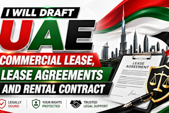 draft uae commercial lease, lease agreement and rental contract