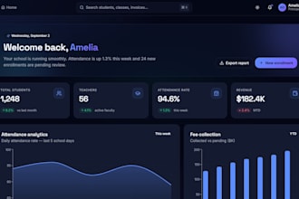 build a custom web application or admin dashboard