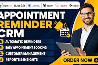 build appointment reminder gohighlevel hubspot calendly acuity vagaro tebra CRM