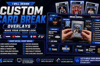create custom card break overlays for your live stream