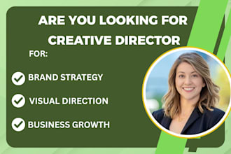 creative director for brand strategy visual direction and growth