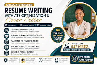 write graduate teacher resume ats optimization and professional cover letter