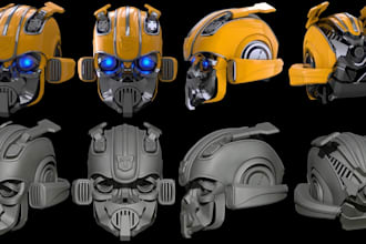 make wearable cosplay armor, helmets, masks and 3d printable models