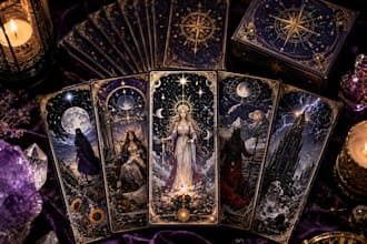 design custom tarot card deck oracle cards tarot art and print ready