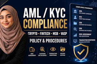 create aml kyc compliance policy for crypto fintech msb and vasp