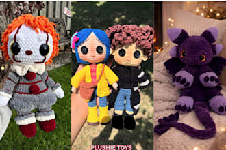 create handmade soft custom plush toy stuffed animals crochet kawaii plushie