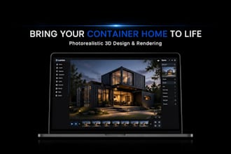 create photorealistic 3d renders of your shipping container home