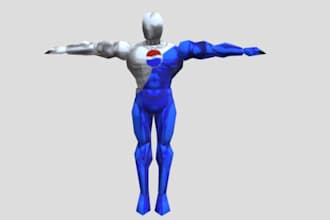 create ps1 pepsiman hero character, lowpoly, psx, robotic model, india game, ps2