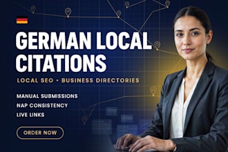 do 300 german local citations and directory submission for local seo backlinks