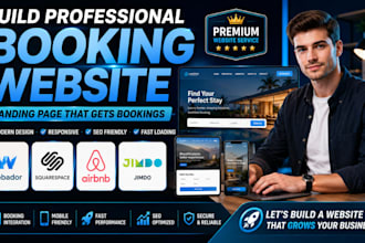 build booking webador website landing page squarespace website airbnb jimdo