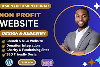 design a professional ngo, charity, and nonprofit organization website