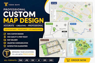 design city map, location map, tourism map, custom map, estate map, travel map
