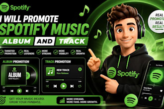 promote spotify music album and spotify track