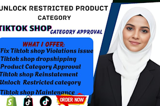 setup tiktok shop unlock restricted tik tok shop dropshipping category approval