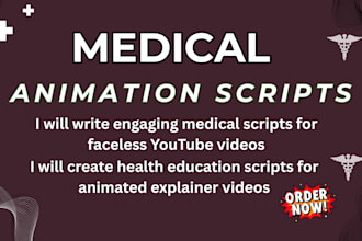 create captivating healthcare and medical video scripts
