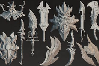 create custom cosplay armor, 3d mask, helmet and stl for printing