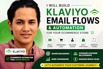 build klaviyo email flows and automation for ecommerce store