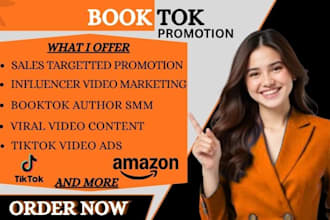 do booktok promotion amazon kdp ads book trailer tiktok video influencer video