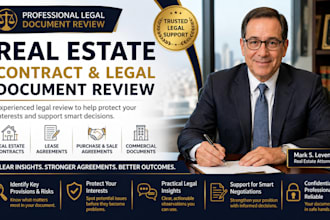 review your real estate contract, lease agreement or legal document