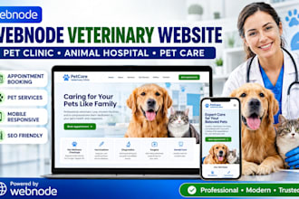 design webnode veterinary website design pet clinic animal hospital pet care