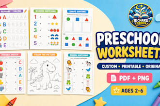 design printable preschool worksheets with alphabet, phonics and number tracing