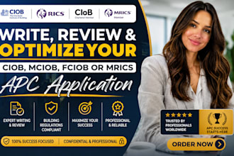 write, review and optimize your ciob, mciob, fciob, or mrics apc application