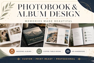 create photobook coffee table book photo album hr handbook wedding album design