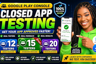 12 testers 12 android app testers 12 real testers user testing android app
