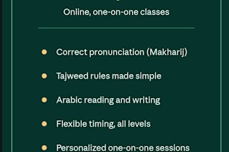 teach tajweed, quran  and arabic online