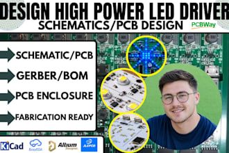 design a high power led driver pcb, constant current led circuit and schematics