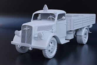 model car, truck, suv, vehicle model for 3d printing