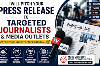 pitch your press release to targeted journalists and media outlets