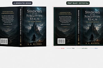 convert ai generated hardcover dust jacket into editable print ready vector file