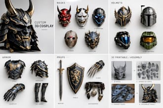 create 3d printable cosplay masks helmets armor and props