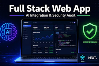 build a full stack web app with ai integration and security audit