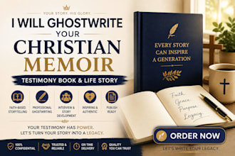 ghostwrite your christian memoir, testimony book and life story