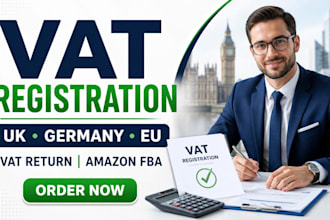 do vat registration german vat UK vat tax return hmrc book keeping elster oss