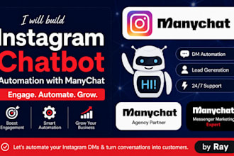 build manychat automation chatbot instagram dm and facebook bot