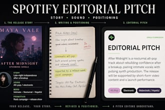 write a spotify editorial playlist pitch for your upcoming single or ep release